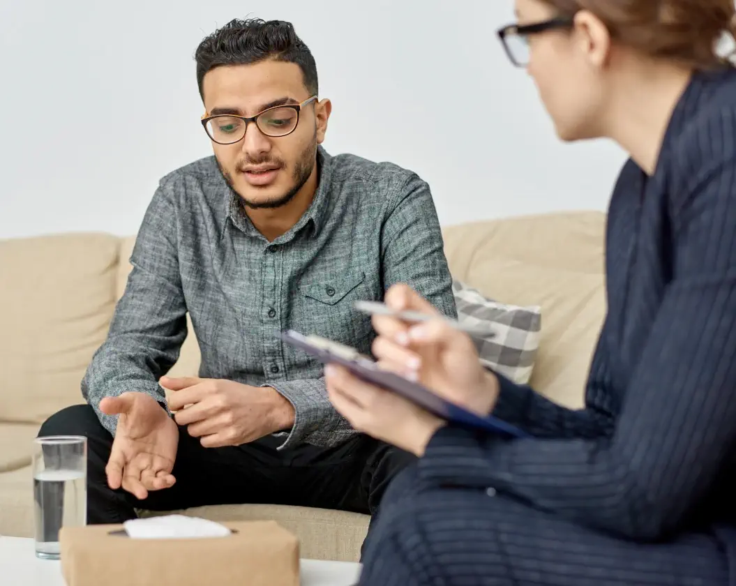 an individual in therapy session